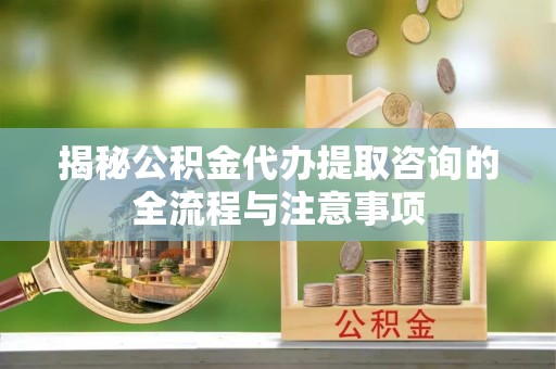 烈屿揭秘公积金代办提取咨询的全流程与注意事项